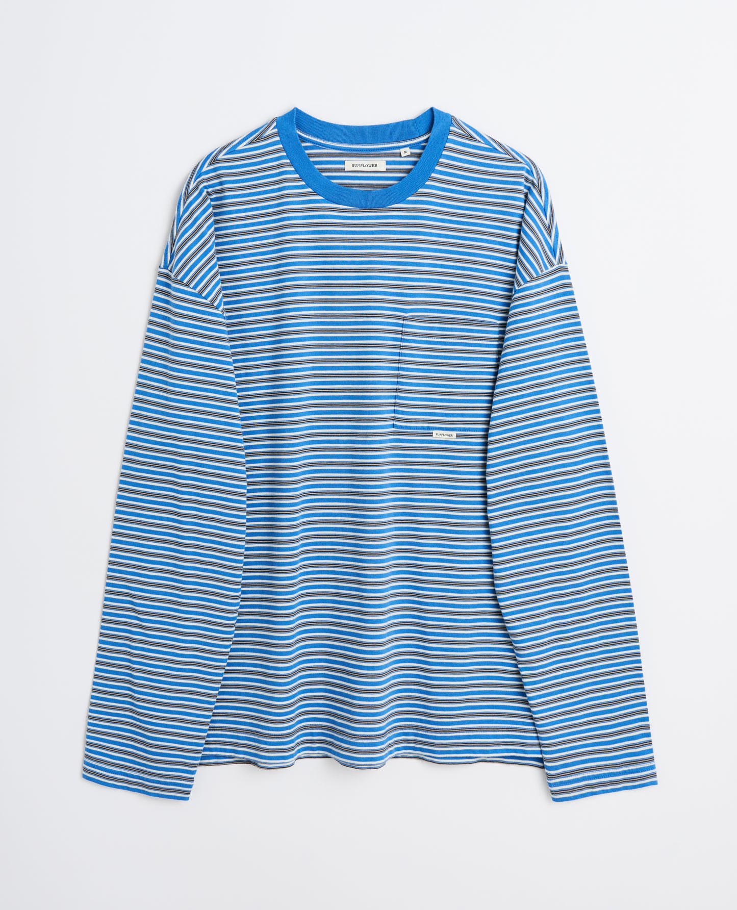 STRIPE LS POCKET TEE