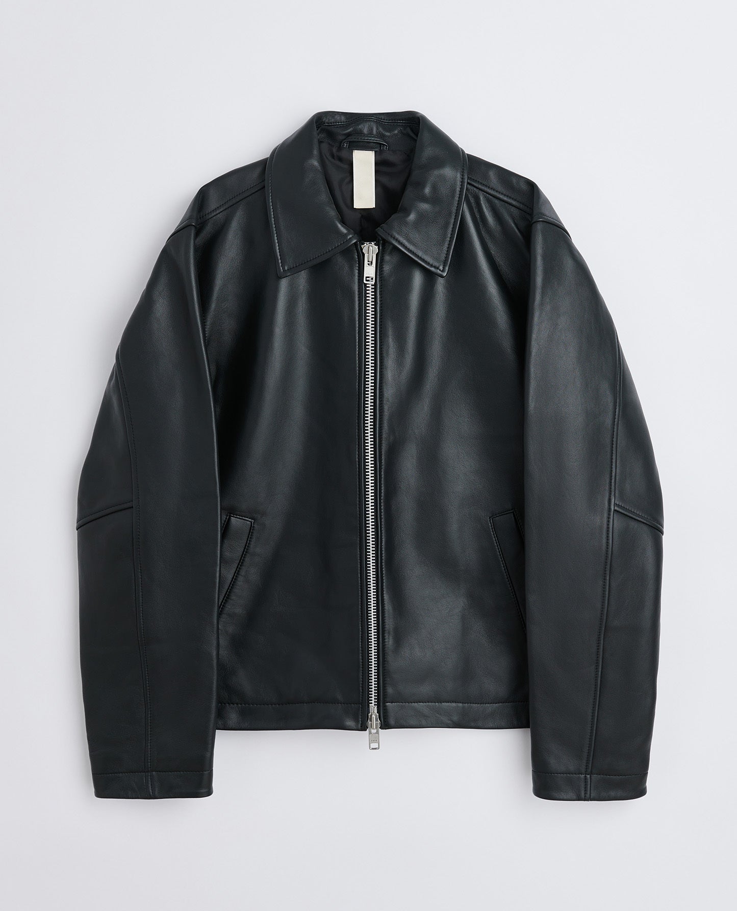 SHORT LEATHER JACKET BLACK