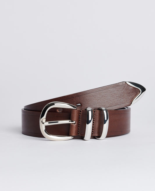 TIP END BELT 3,5CM BROWN