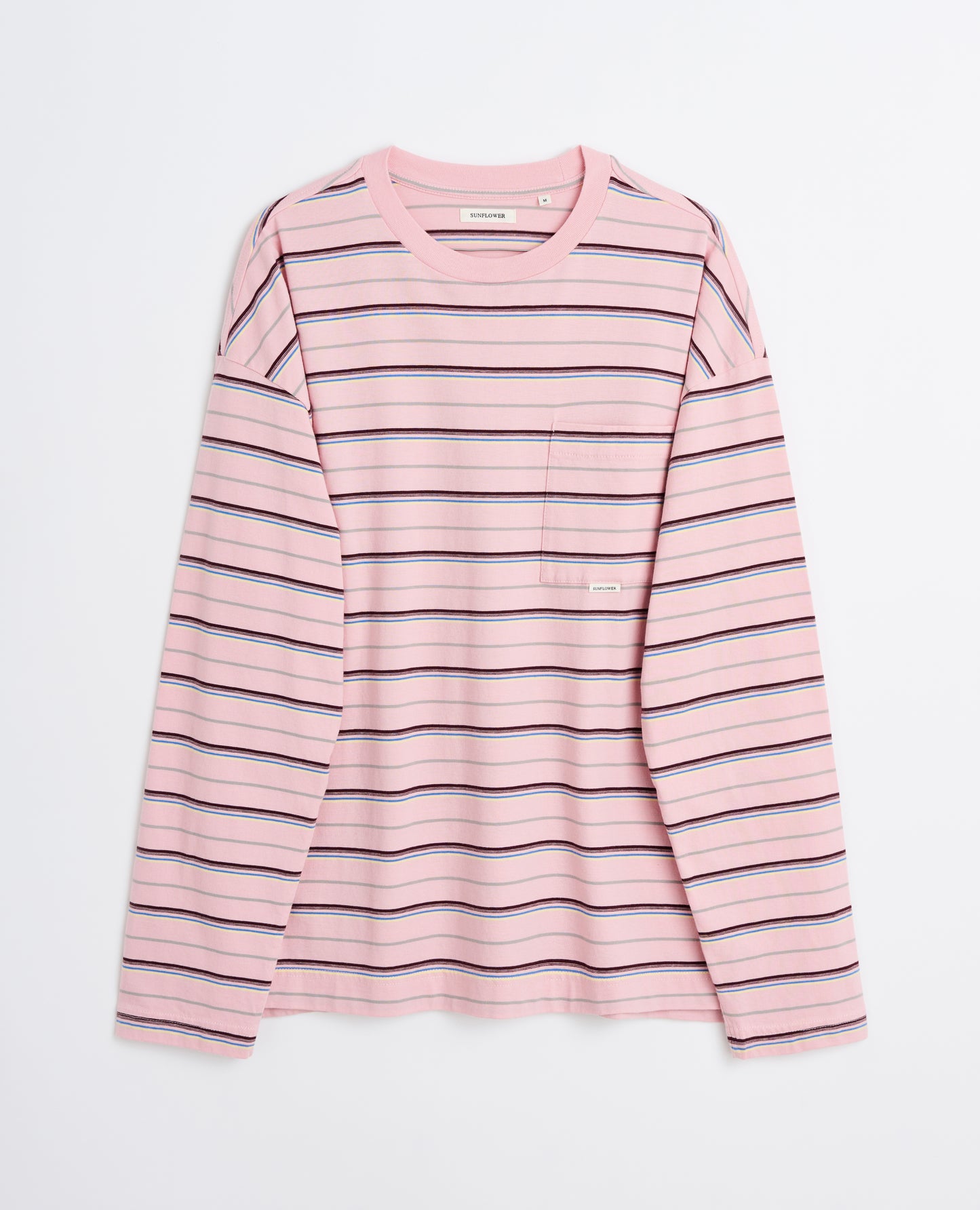 STRIPE LS POCKET TEE