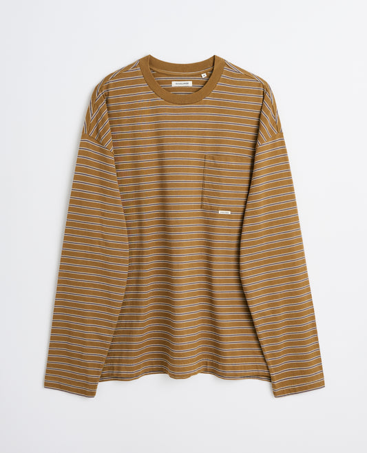 STRIPE LS POCKET TEE