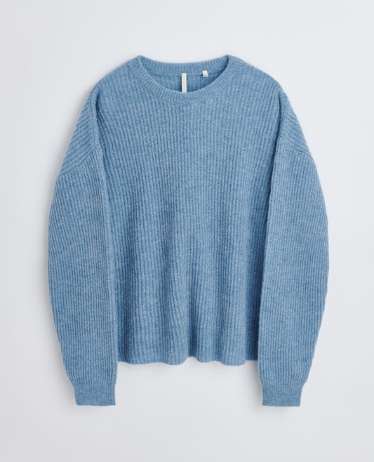 AIR RIB KNIT . BLUE