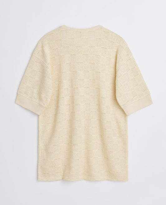 GYM TEE JACQUARD . VANILLA