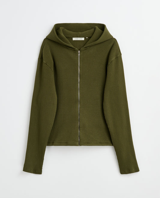 RIB ZIP SWEAT
