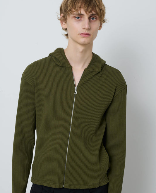 RIB ZIP SWEAT