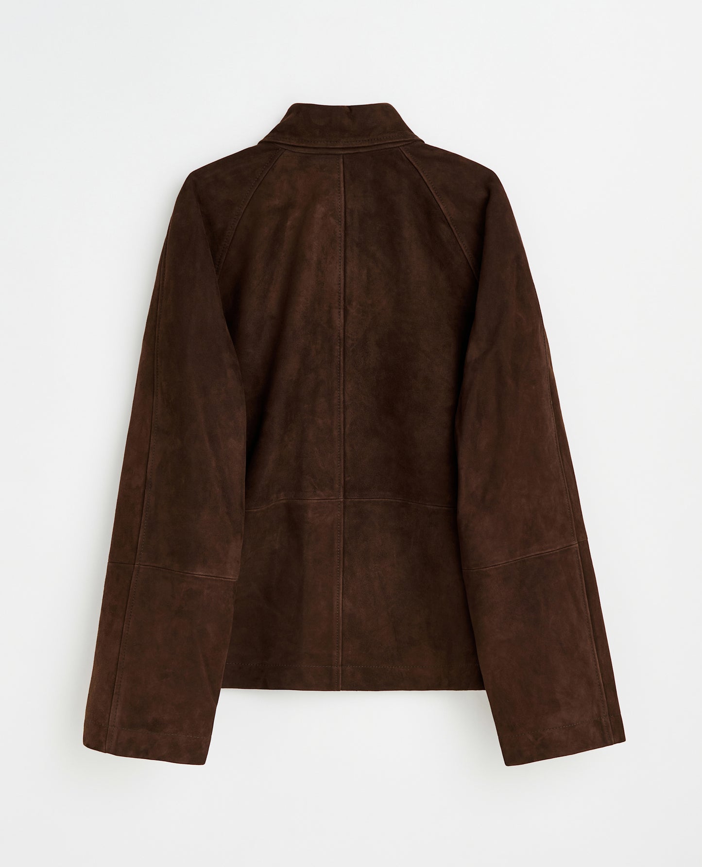 Short Raglan Suede Jacket