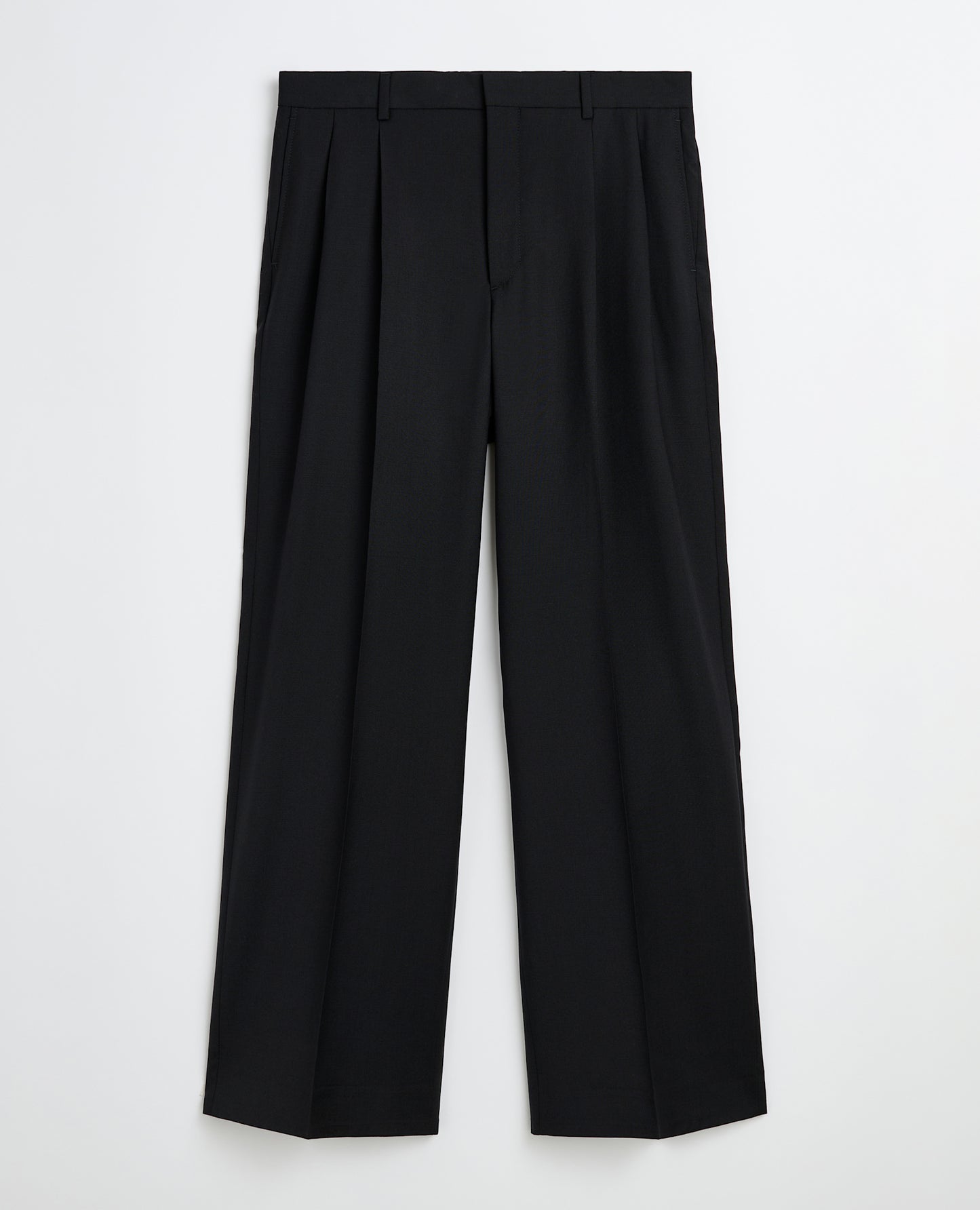 WIDE PLEATED TROUSER TROPICAL WOOL