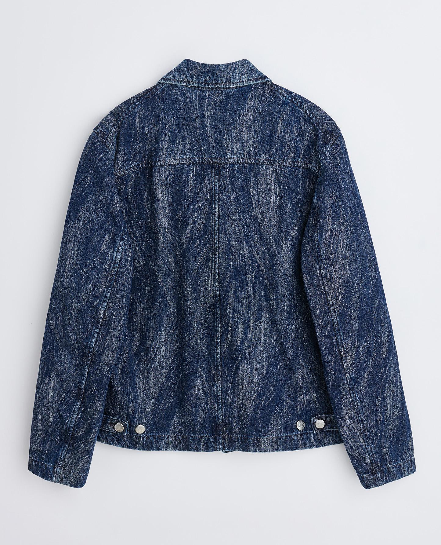 WORKER JACKET . RINSE JACQUARD