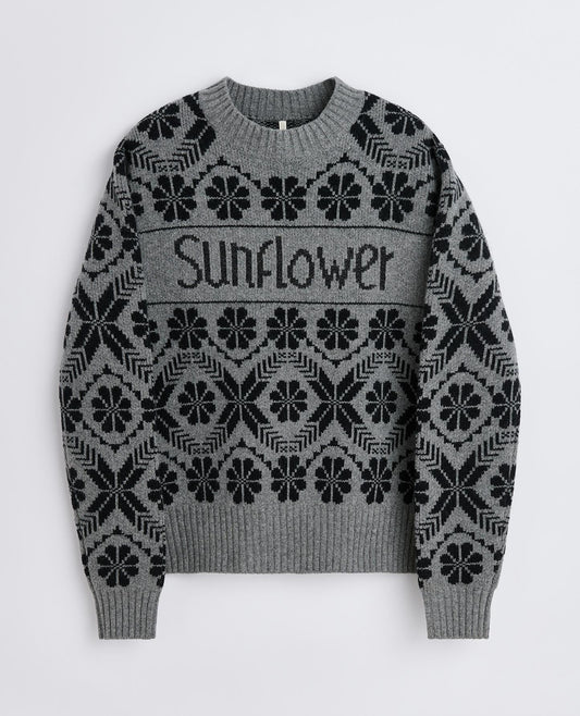 FAIRISLE KNIT . GREY MELANGE