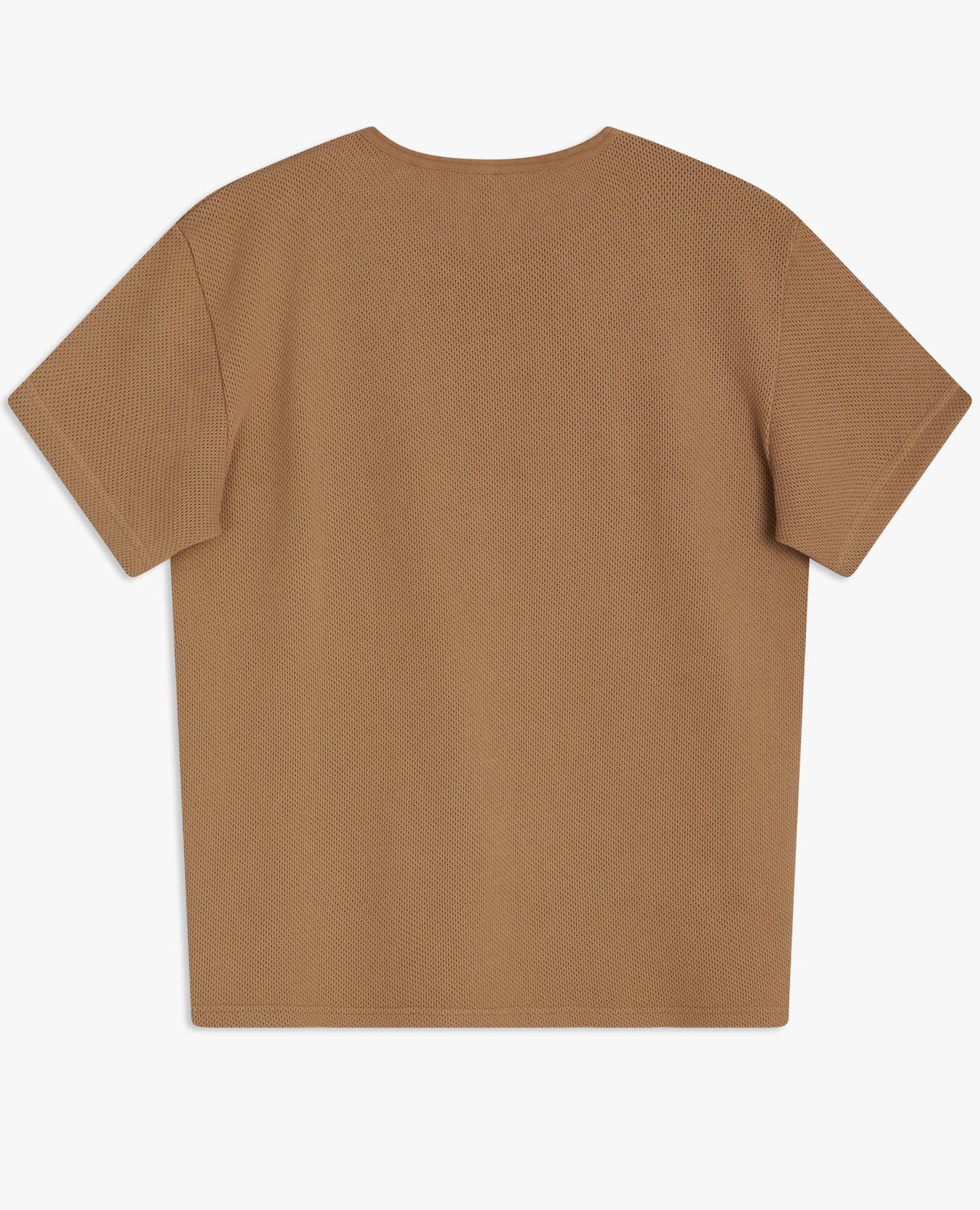 MESH CREW TEE . KHAKI